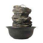 Spinning Orb Rock Cascading Tabletop Fountain, Zen Meditation Indoor Waterfall Feature with LED Light for Home Office Bedroom Relaxation - color: 8 3/10"