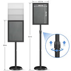 Relx Sign Holder Stand 11*17 inches - Adjustable Floor Standing Sign Holder - Signage Stand with Snap-Open Frame Display for Malls,Schools,Restaurants (black) - color: black1