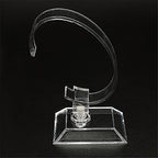 GSHLLO 2 Pcs Clear Acrylic Watch Display Stands C Shape Display Holder Bangle Bracelet Display Racks Wrist Jewelry Show Stand Showcases for Home Shop Use