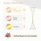 NUPTIO 2 Pcs Gold Vases for Centerpieces, 31.1in Tall Metal Trumpet Vase, Road Lead for Wedding Party Dinner Centerpiece, Flower Stand for Christmas Anniversary Birthday Home Decoration - size: 31.1 inch Tall