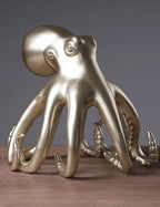 Octopus Statue Abstract Sculpture Decor Modern Gift Table Centerpiece Figurine for Home Office Living Room Polyresin 8.7 Inch
