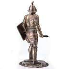 Veronese Spartacus Roman Gladiator Wielding Sword and Shield Statue - size: 10.25inch