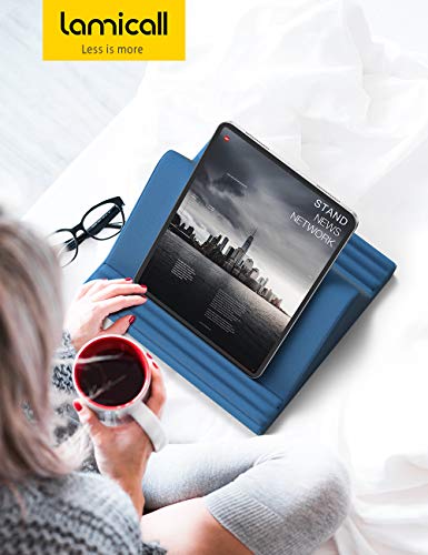 Lamicall Tablet Pillow Stand, Pillow Soft Pad for Lap - Tablet Holder Dock for Bed with 6 Viewing Angles, for iPad Pro 9.7, 10.5, 11, 12.9 Air Mini 4 3, Kindle, Galaxy Tab, E-Reader, Royal Blue - color: Royal Blue