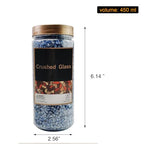 HappyFiller 1.3 Pound Broken Crushed Glass 3-7mm Fairy Garden Succulent Gravel Soil Cover Mini Stone Pieces,Vase Filler,Candle Holder Decor Mini Rock,DIY Resin Art,Paint,Craft Glitter,Pacific Blue - color: Pacific Blue
