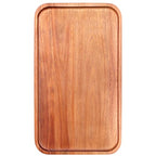 Medium Wooden Serving Trays for Party Long Charcuterie Boards Rectangle Acacia Wood Platter Fruit Dessert Tray for Food Dish Snack Cookie Appetizer Plates Cheese Board Kitchen Dinner Platters - size: 14" × 8" × 0.6"