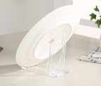Artliving Two Part Adjustable Clear Acrylic Plastic Display Stand Easel (set of 6) - color: Transparent, size: suitable for 5"-9"