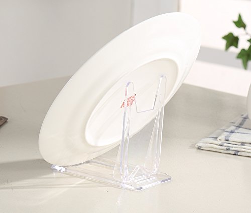 Artliving Two Part Adjustable Clear Acrylic Plastic Display Stand Easel (set of 6) - color: Transparent, size: suitable for 5"-9"