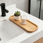 Bamboo Vanity Tray, Bathroom Counter Tray, Toilet Tank Tray, Bathroom Tray for Organizing and Home Decor, 14.2 x 6 x 0.8 inch - size: 14.2" x 6" x 0.8"