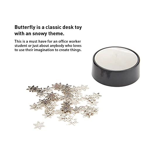 PowerTRC Toy Magnetic Desktop Sculpture (Snowflakes) | Mini Magnetic Art Decoration for Desktop | Fun Stress Relief Office Gift