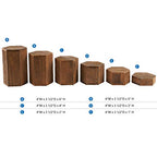 MOOCA Wooden 6 Pcs Hexagon Risers for Display Jewelry and Accessories Display Stand, Brown - color: Brown, 6 Pieces