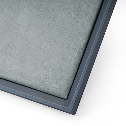 PU Leather Jewelry Flat Tray Jewelry Display Holder Showcase Jewelry Display Organizer Tray,Catchall Tray, Valet Tray, Nightstand or Dresser Organizer(Large,Blue) - color: Blue, size: Large