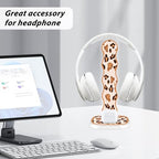 CameCosy Leopard Headphone Stand, Compatible with, Sturdy Acrylic Design, Multifunctional for Headphones & Cell Phone - color: leopard