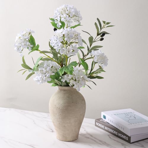Ceramic Flower Vase Home Decor, 9 in Farmhouse Table Vases Rustic Vintage Living Room Kitchen Bedroom Pottery Decorative Vases for Flowers House Book Shelf Office Coffee Desk Dining Entryway, Retro - color: 9 in - Retro