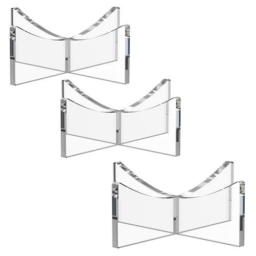 Acrylic Ball Holder 3-Pack, Small Size for Baseball, Softball & Golf Ball; Medium & Large Size for Basketball, Soccer, Volleyball; Horizontal Size for Rugby and Football - style: Small - 1.97 x 1.1 inch