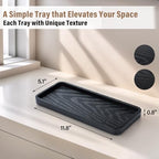 Wooden Bathroom Vanity Tray, 11.8" Bathroom Tray for Home Décor, Countertop Display, Jewelry Organizer, Candle Holder, Wooden Tray for Kitchen Counter，One-piece Red Oak Wood Cutting - size: 11.8" x 5.1" x 0.8"