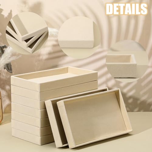 Yolev Jewelry Organizer Tray Stackable Velvet Jewelry Trays,Drawer Inserts Earring Organizer Adjustable Velvet Box Tray Earring Necklace Storage Ring Bracelet Display Case
