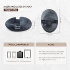 Artificial Stone Cell Phone Stand for Desk Handcraft Pebble Shape Minimalist Decor for Desk Kitchen Counter Office Easy of Use Sturdy and Stable(Black) - style: black pebble stone