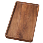 VERTORGAN Acacia Wood Serving Tray,13.8x7.9 Inch Decorative Trays Platter for Coffee Table,Living Room,Bar,Party,Mini Charcuterie Boards Cheese Board,Home Decor - style: 13.8*7.9in