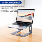 BESIGN LS03 Aluminum Laptop Stand, Ergonomic Detachable Computer Stand, Notebook Holder Compatible with MacBook Air Pro, Dell, HP, Lenovo More 10-15.6" Laptops, Space Gray - color: D-Space Gray