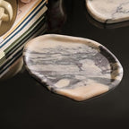 Natural Marble Cloud Shape Jewelry Tray, Key Tray For Entryway Table, Jewelry Dish Trinket Tray for Home Décor, Ring Holder for Women Gift, 10"(25cm) X 6.3"(16cm) - size: 10"(25cm) X 6.3"(16cm)