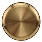 Stainless Steel Gold Plates 13.5 inch Metal Lightweight Unbreakable Dinner Dishes Plates 2 Set Large Round Serving Camping Plates for Picnic,Outdoor - Shatterproof Dishwasher Safe - size: Gold 13.5 Inch