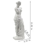 Venus de Milo Statue - Handcrafted Resin Sculpture 11 Inch Tall White Greek Goddess Art | Museum Replica for Home Decor, Office Desk, Bookshelf Display | Roman Aphrodite Mythology Decor