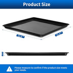 22.8'' x 21.6'' Oil Drain Pan,Drip Tray Oil Drip Pan for Under Car Plastic Oil Tray- Leak Proof Mini Fridge Drip Pan,Oil Drain Pans for Changing Oil,Oil Drip Pan for Under Car,Black(2 Pcs) - size: 22.8'' x 21.6'' x 1.2'', Plastic