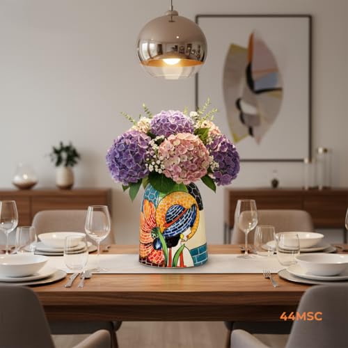 Handmade Mosaic Ceramic Vase – Lady Design – 20 cm (7.9 in) – Home Décor – Heritage T&T Mosaic Collection – Bat Trang Vietnam