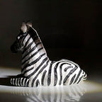 Zebra Table Sculpture - Resin Zebra Figurine - Black, White - African Safari Zebra Collectible for Bedroom, Living Room, Office, Bookshelf, Mantel, Entryway, Foyer, Nursery -5.9inch L x 3.54inch H
