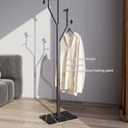 Sturdy Coat rack,Coat tree freestanding heavy duty with Marble Base,Metal standing coat rack for Bedroom,Entrance,Modern clothes hanger stand for Coats,Hats,Bags (black) - style: black-tree hook