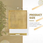 MAONAME Gold Decorative Tray with Handles, Foil Serving Tray for Ottoman, Square Coffee Table Trays for Living Room, Bathroom, 13" L x 13" W x 1.6" H - size: 13" x 13" x 1.6"