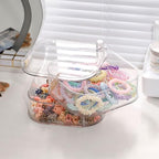 FABROK 2-Layer Girls Hair Accessories Organizer, Large Rotating Vanity Storage Container for Headbands, Scrunchies, Clips, Plastic Women Hair Ties Holder, Makeup Brush Box - size: 2-Layer