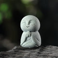 Landical Buddha Sandstone Statues, Zen Monk Praying Statue Sculptures Ornament for Wealth Good Luck Feng Shui Decor Home Office Car Decoration(Prayer Monk) - style: Prayer Monk