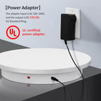 23.6In Remote Large Motorized electric turntable Rotating platform Photography Turntable Motorized lazy susan Base giratoria para for Photography,3D Scanner,Heavy duty display(Load Range:220~500lbs) - size: 23.6inch/White/500Lbs Load