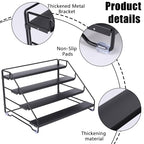 Cologne Organizer for Men, 4 Tier Perfume Stand, Metal Display Riser Stand, Dresser Organizer with Anti-Slip Washers,Display Stand Shelf for Fragrance, Skincare, Figurine, Dessert