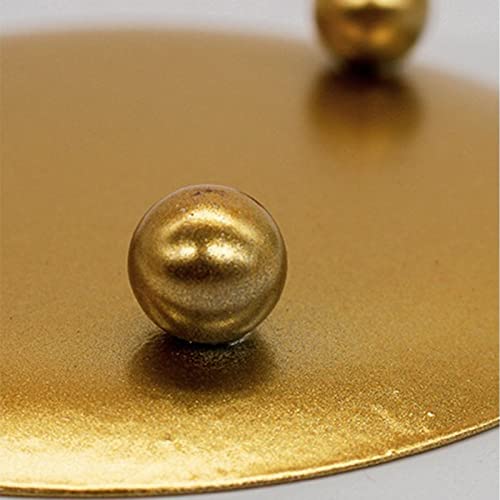 12 Pcs Plate Candle Holder, 4.5'' Candle Tray Decorative Pillar Candle Stand Iron Gold Candlestick Holder for Spa, Wedding, Dinning, Party,Taper Candles
