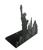 One Pair Fashion Modern Landmark Theme Style Thickening Iron Library School Metal Bookends Book End Perfect Mother's Day Gift (New York Statue) - color: Statue of Liberty