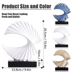 White Wave Sculpture, Modern Ocean Wave Home Accents, Resin Art Statue for Shelf, Coffee Table, TV Stand Adornos Modernos - color: White
