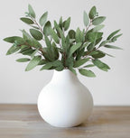 Carrot's Den White Round Vase - Minimalist Nordic, Japandi, Mid Century Modern Home Decor | Table Centerpiece, Wedding, Living Room, Bookshelf, Office, Modern Home, Entryway, Console (White)