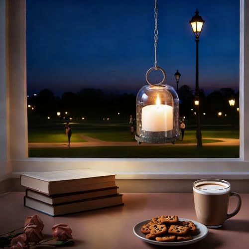 7.5" High Versatile Modern Metal Hurricane Lantern with Handmade Sturdy Glass Dome in Rustic Brown for 2" Pillar Candle & Plants, Industrial, Farmhouse, Shabby Chic (Brown, 4" x7.5 for 2" Pillar) - color: Brown, size: 4"x7.5"