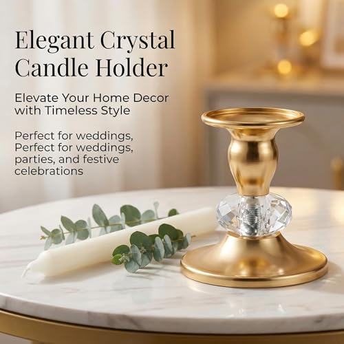 Candlestick Holders Taper Candle Holders, Candle Stick Candle Holder for Table Centerpiece, Wedding Reception, Festive Christmas Mantel Decoration or Home Decor(Gold, 2 Sets(4 Pcs)) - color: Golden, size: 2 Sets(4 Pcs)