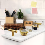 Guest Towel Holder Tray for Bathroom - White Marble-Tray - Napkin Holder for-Bathroom - Paper Hand Towel Holder. - color: White