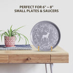 Plate Holder Easel Display Stand - 3 inch Metal Plate Stands for Display - Tabletop Picture Stand - Gold Iron Easels for Display Pictures | Photo Frames | Book | Decorative Plates | Plaque - 4 Pack - size: 3 inch-4