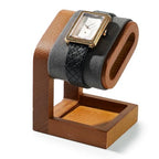 Single Watch Stand Display Solid Wood Jewelry Stand Display for Wristwatch Bracelet Bangle(Grey) - color: Grey