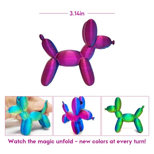 3D Printed Figurines Art Sculpture Toy Office Desk Shelf Decoration Colorful Abstract Sculpture Pieces Creative Display Decor - color: Balloon Dog, size: F