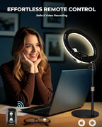 UBeesize 12" Desk Ring Light with Stand & Phone Holder - Adjustable Studio Light for Photography，Zoom Meetings, YouTube, TikTok, Live Streaming - style: Classic Model