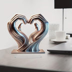 Stylish Minimalist Acrylic Decorative Art Piece for Home Desk and Bedroom Interior Design (Silver, 20cm)