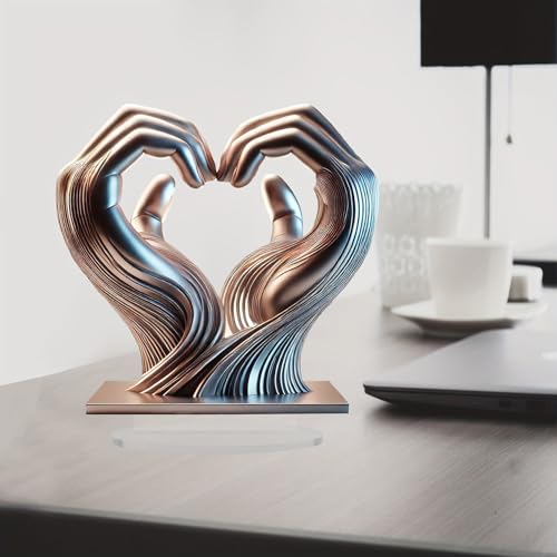 Stylish Minimalist Acrylic Decorative Art Piece for Home Desk and Bedroom Interior Design (Silver, 20cm)