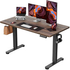 ErGear Height Adjustable Electric Standing Desk, 48 x 24 Inches Sit Stand up Desk, Memory Computer Home Office Desk, Dark Walnut - color: Dark Walnut, size: 47.2 X 23.6 Inches