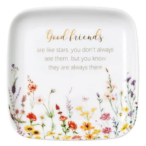 Crisky Jewelry Ring Dish Friend Gifts for Women, Long Distance Friendship Gfits for Women Female Best Friends Birthday Party, Good Friends Are Like Stars - style: Friend - Good Friends Are Like Stars …